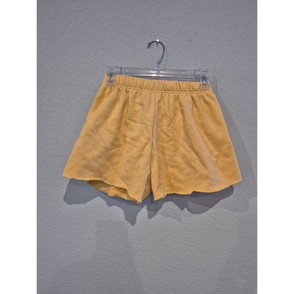 Pacsun Women's Size XS Elastic Waist Graphic Sweat Shorts Yellow - Picture 2 of 5